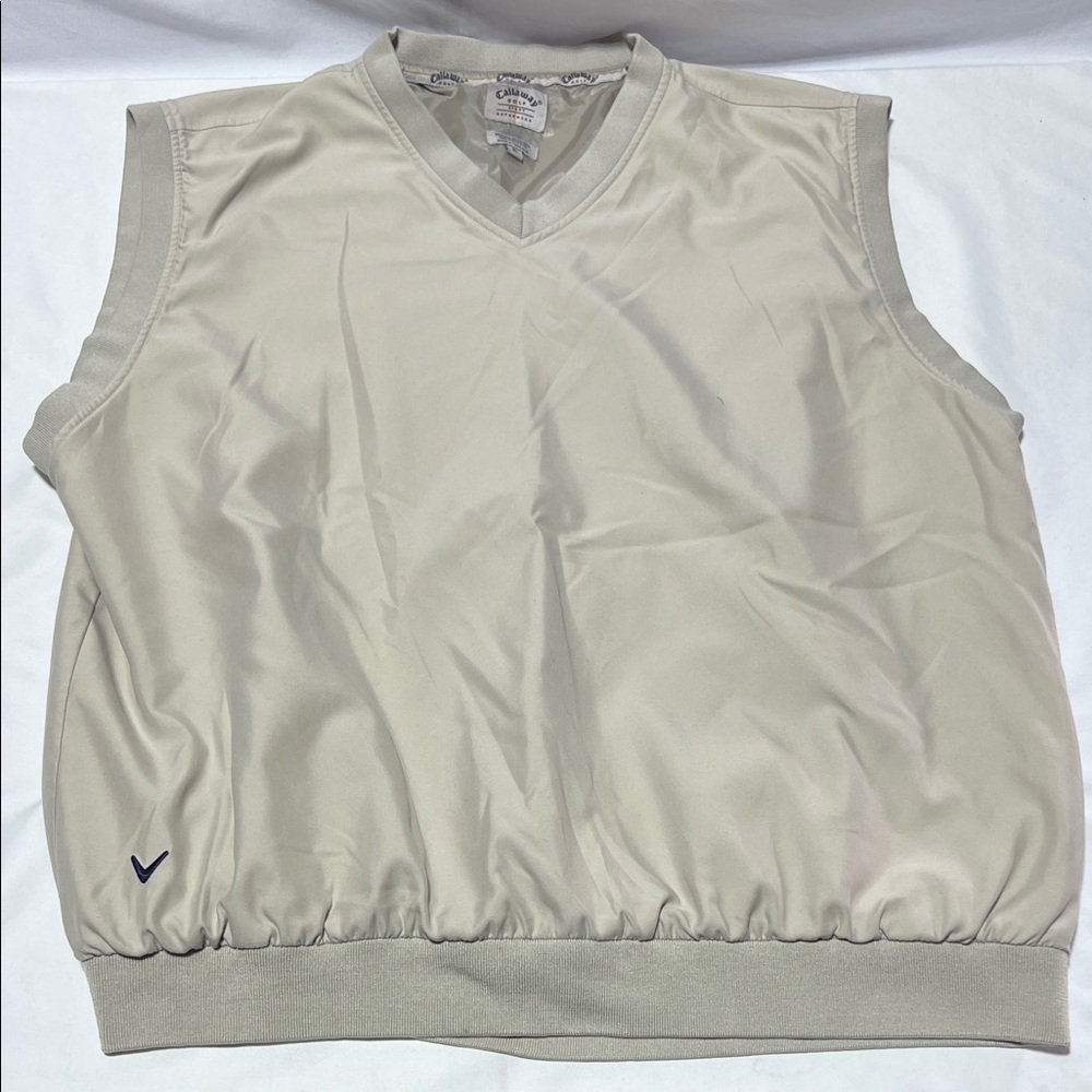 Callaway Men's Light Tan Performance Vest Sz XL